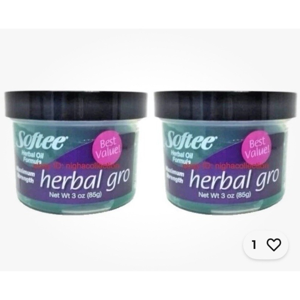 2X Softee Herbal Gro Oil Hair & Scalp Vitamins A & E Maximum Strength 3 oz Ea